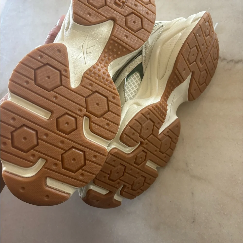 Reebok Cream and Green Athletic Shoes - Picture 3 of 6